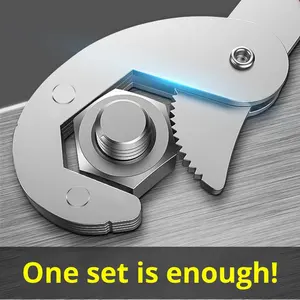 Ensemble d'outils de <span class=keywords><strong>clé</strong></span> <span class=keywords><strong>à</strong></span> molette multifonctionnelle réglable pour la maison avec <span class=keywords><strong>clé</strong></span> <span class=keywords><strong>à</strong></span> tuyau et <span class=keywords><strong>clé</strong></span> <span class=keywords><strong>à</strong></span> molette Fabriqué en Chine - Product Image 4
