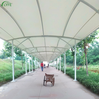 Auvent en membrane tendue personnalisé Lyfe Modern Seashore Walkway, résistant aux intempéries, abri solaire extérieur pour parc et abri de garage