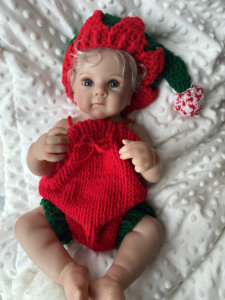 18 Inch Reborn Realistic Baby Doll Lifelike Newborn Blonde Hair Bebe Silicone Doll <strong>Bettie</strong> Style with Vinyl Material - Product Image 5
