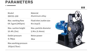 GODO DBY3S-100L Aluminium Double Diaphragm <b>Pump</b> Glues Paint OEM Application - Product Image 2