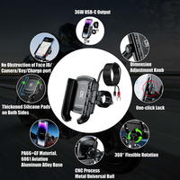 Support de téléphone pour guidon de moto et vélo Kewig OEM, étanche, rotatif à 360 degrés, avec chargeur sans fil