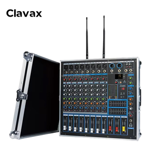 CLAVAX CLMC-GJS8 Console de Mixer Áudio Alimentado Profissional 8 Canais 16DSP USB Bluetooth <span class=keywords><strong>2</strong></span> SpeakON <span class=keywords><strong>2</strong></span> XLR Principal <span class=keywords><strong>2</strong></span> Saída Estéreo - Product Image 1