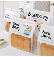Bolsa de Papel Kraft con Cierre Metálico, Impresa con Ilustraciones Bonitas y Ecológicas, con Ventana Transparente, Apta para Alimentos, para Panadería y Tostadas