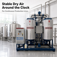 Sécheur d'air déshydratant 75m³/min à double tour avec souffleur, sécheur régénératif, point de rosée de -40 degrés Celsius pour usage industriel