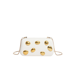 Metallic <b>Studded</b> PU Evening Clutch <b>Bag</b> Women Detachable Chain Crossbody Party Purse - Product Image 5