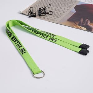 Bestom Eco <b>Polyester</b> <b>Lanyard</b> Factory Non-Toxic Sublimation Ink RoHS Compliant Sustainable Production ID Card Holder Green Hook - Product Image 2