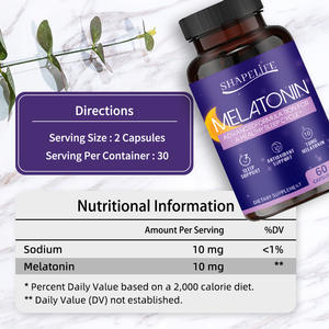 食品グレードの睡眠サプリメントは記憶力を向上させます睡眠健康サプリメントと体のリラクゼーションメラトニンカプセル - Product Image 3