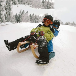 YAMA Toboggan pliable en <span class=keywords><strong>bois</strong></span> pour enfants pour des aventures hivernales amusantes - Product Image 3