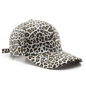 Casquettes de baseball tendance pour femme en coton, style trucker, pour l'été et l'extérieur, avec ouverture pour chignon ou queue de cheval, imprimé léopard, pour le sport - Product Image 2