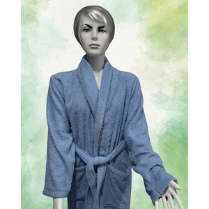 Peignoir pour femme en coton 100% violet, robe de chambre kimono, meilleurs articles turcs, séchage rapide, best-seller - Product Image 3