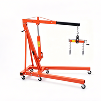 Lève-moteur hydraulique pliable 2T certifié CE, grue d'atelier, élévateur de moteur de voiture, acier robuste avec flèche réglable pour garage et atelier