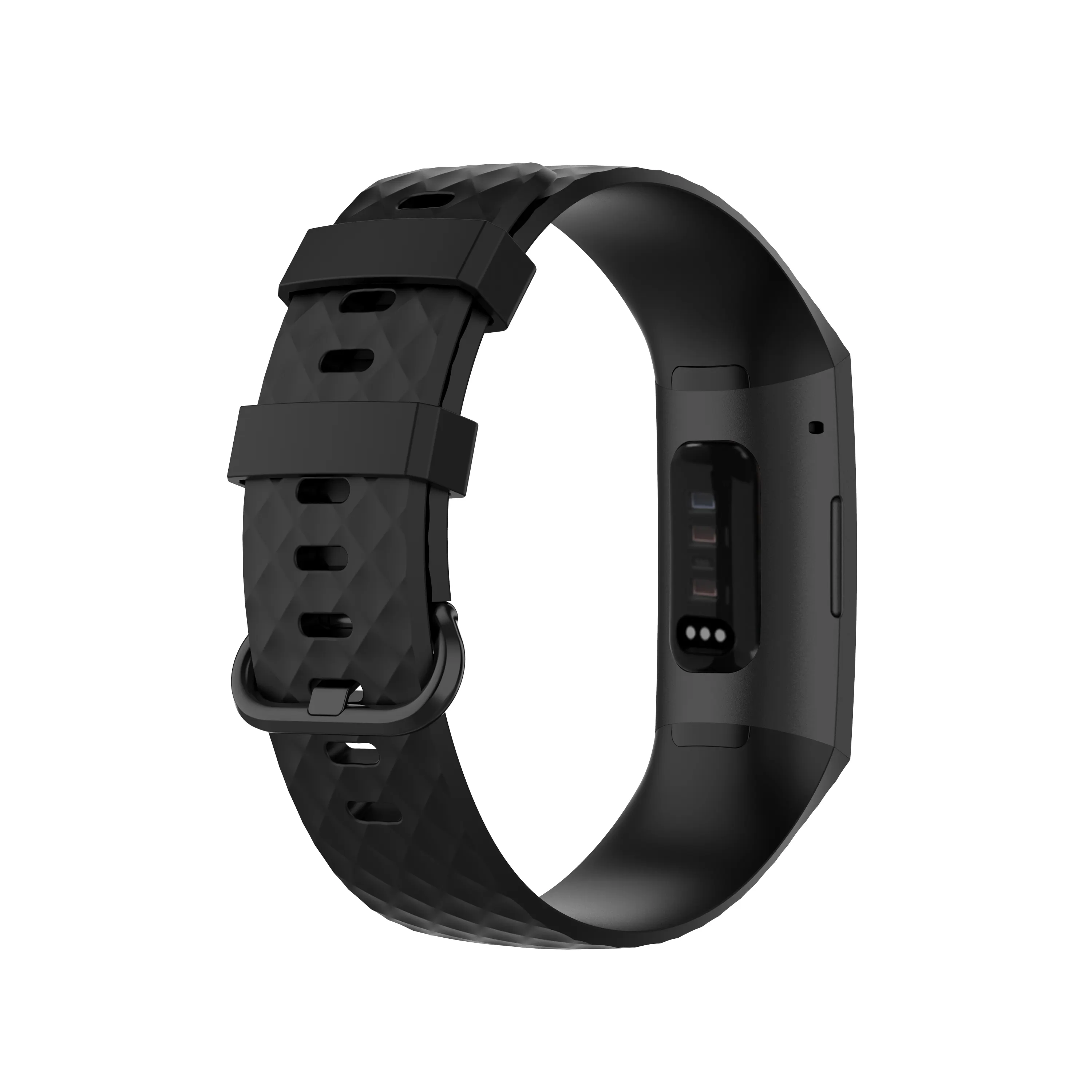 실리콘 시계 스트랩 시계 벨트 다채로운 버클 Fitbit 충전 3/4 스포츠 시계 밴드 용 소프트 시계 밴드