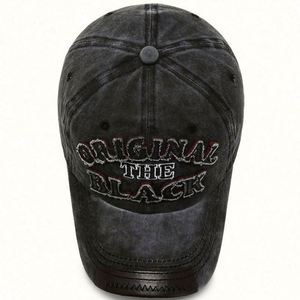 3D Embroidery Digital Printing Adjustable Washed Cotton Custom Distressed Vintage Letter Pattern Image Baseball Cap Dad <b>Hat</b> - Product Image 4