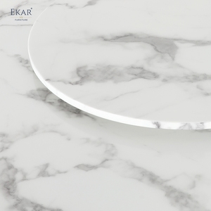 Mesa de comedor redonda de mármol EKAR Nova con elegancia moderna <span class=keywords><strong>Lazy</strong></span> <span class=keywords><strong>Susan</strong></span> para espacios de comedor - Product Image 2