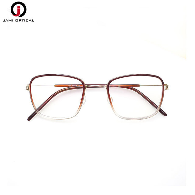 Popular Design Classic Acetate Titanium Eyewear Optical Glasses Frame Woman Man Luxury Retro Full Rim Titanium Eyeglasses