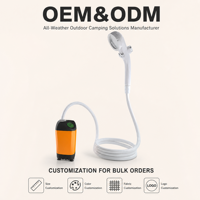 Douche électrique portable simple en ABS pour extérieur, chantier de construction, dortoir, modèle OEM/ODM