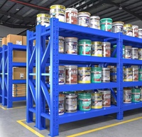 Système de rayonnage d'entrepôt industriel à 5 niveaux en acier métallique de moyenne capacité avec protection contre la corrosion et revêtement électrostatique en poudre