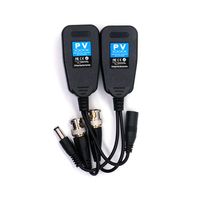 Cable en Y RJ45 a Audio, Video y Alimentación, 1 Entrada 2 Salidas, Transmisor DC Macho y Hembra RCA Coaxial TVI CVI, Cable Balun UTP para Video y Alimentación