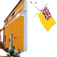 Drapeaux de Niue en polyester 68D/100D de 3x5 pieds en gros, personnalisables pour toutes les nations, livraison rapide, fournisseur fiable, livraison express