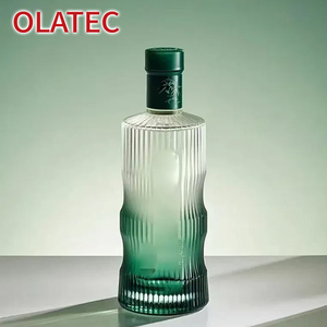 Bottiglia in <span class=keywords><strong>Vetro</strong></span> Personalizzata OLATEC con Motivi Incisi, Colorazione Sfumata ed Elementi Decorativi Incorporati per Liquori, Vini e Regali di Lusso - Product Image 2
