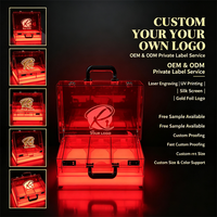 Présentoir à Bouteilles de Vin LED en Acrylique Réutilisable avec Logo Personnalisé, Luxe, pour Boîte de Nuit VIP, Portable, Pré-assemblé, Revêtement UV