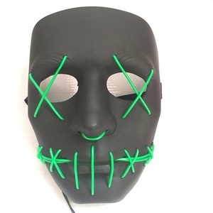 <span class=keywords><strong>La</strong></span> <span class=keywords><strong>Purge</strong></span> L'anarchie Film Halloween Néon Bleu L'éclat Du Visage Masque Pour Halloween Lumière - Product Image 6