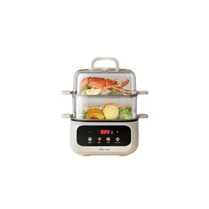 Vaporera eléctrica Bear de 10.3L y 1300W de doble capa con función de temporizador para cocinar al vapor y cocinar en general - Product Image 5