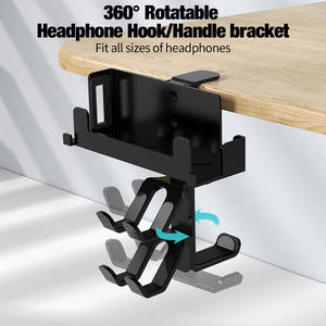 Support de bureau flexible pour casque et manette de jeu DualSense Chicon 360° rotatif, en <span class=keywords><strong>acier</strong></span> carbone, sans perçage, avec gestion des câbles - Product Image 1