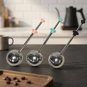 Good Quality Reusable 3008948 Stainless Steel Metal <b>Tea</b> <b>Infuser</b> with Modern Luxury Design for All <b>Tea</b> Types - Product Image 3