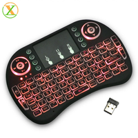 Mini-clavier sans fil i8 2.4 ghz, avec pavé tactile, portable, pour Android TV Box, rétroéclairage Air Mouse
