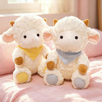 Boneka Domba Plush Custom OEM ODM 1:1 Replika Karya Seni, Boneka Domba Isi Dakron Sesuai Sampel, Plush Custom Lembut untuk Souvenir Merek