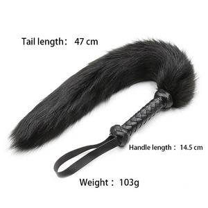Látigo de cola de zorro grande, accesorios de juego de rol, paleta de azotes, herramientas de fritura de pareja, Juguetes sexuales para adultos BDSM - Product Image 4