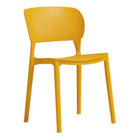Chaise d'extérieur empilable en polypropylène et résine plastique, style nordique moderne, avec dossier, pour salles de formation et dortoirs (vente en gros)