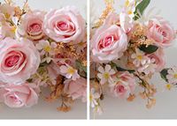 Chemin de table floral en soie filée rose fait main de haute qualité, fleurs artificielles pour mariage, Nouvel An chinois, rentrée scolaire