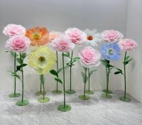 Fleur en papier organza, fleur géante pour décoration de mariage, décoration de fête, décoration de vitrine