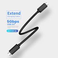 Cable de extensión universal tipo C de 0,25 m a 5 m, cable de carga y sincronización de datos de alta velocidad para ordenador portátil, TV, unidad flash, teléfono, tableta, duradero