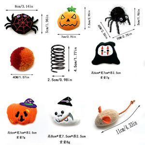 Fournitures pour animaux de compagnie, ensemble de jouets pour chat d'Halloween, jouet en peluche pour chat pour le divertissement, produits interactifs pour chat - Product Image 2