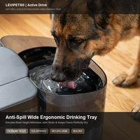 Fontaine à eau automatique pour chien de grande taille 11L avec fenêtre de niveau d'eau, alimentée par USB, pour chiens de taille moyenne à grande
