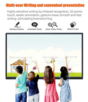 CUMEI Brand New 4k HD Protection des yeux Verre trempé Écran plat interactif Smart Board 75 85 pouces Tableau blanc interactif