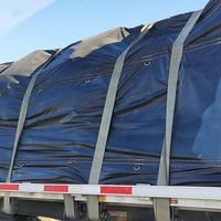 Nouvelle arrivée 18oz 24x27 bâche noire coupe-vent personnalisée bois de construction bâche ripstop avec anneaux en D en acier inoxydable