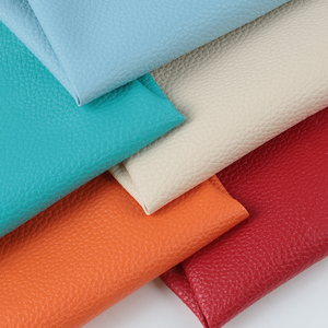 Toptan özel ucuz Lychee desenli 0.75mm tam tahıl PVC suni deri kanepe kumaş - Product Image 4