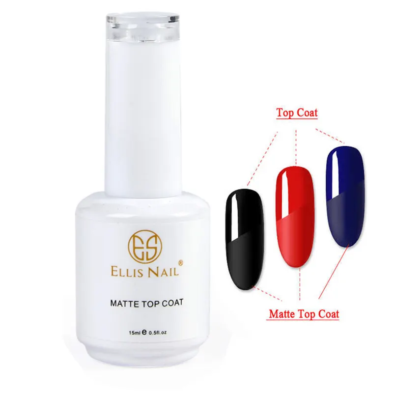 Móng tay Nhà cung cấp bán buôn 15ml UV Nail Matte Top Coat không lau Gel Top Coat