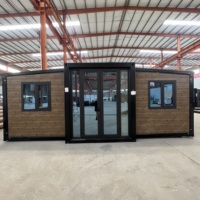 20 pieds 40 pieds Villa préfabriquée de luxe Maison portable extensible avec 3 chambres Maison préfabriquée en conteneur