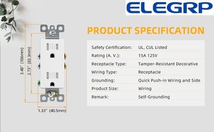 Chúng tôi TR receptacle 15 amp trong tường nhà máy trự<span class=keywords><strong>c</strong></span> tiếp ul đượ<span class=keywords><strong>c</strong></span> liệt kê trang trí receptacle <span class=keywords><strong>Outlet</strong></span> cho nhà văn phòng - Product Image 4