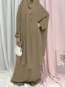 Eid Ramadan 2 pièces ensemble nouveauté robe musulmane prière Abaya vêtements de prière musulmans - Product Image 4