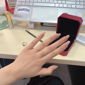 Zhou Family Gold Ball Ring 24K Plated Cat Eye Bead Women's Jewelry Gift Geometric Shape Bezel Setting - Product Image 3