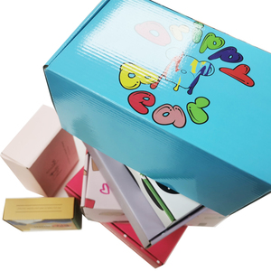 Caja de regalo plegable de cartón corrugado con estampado personalizado, embalaje postal colorido, envío para ropa interior, calcetines, manejo en relieve - Product Image 6