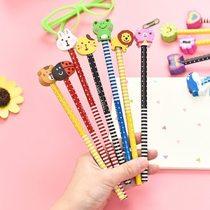 Lot <span class=keywords><strong>de</strong></span> 40 crayons HB à motifs <span class=keywords><strong>de</strong></span> dessins animés avec gomme – Papeterie créative et mignonne pour enfants, élèves du primaire et maternelle – Option cadeau en gros - Product Image 3
