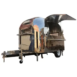 Saidong nhà máy trực tiếp Airstream Shining thực phẩm Trailer Airstream gương cà phê Trailer Pizza Trailer để bán nóng