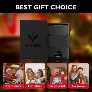 Başparmak fabrika Metal akıllı kart tutucu 12 kart ince RFID engelleme alüminyum erkekler cüzdan tasarımcı kart tutucu - Product Image 6